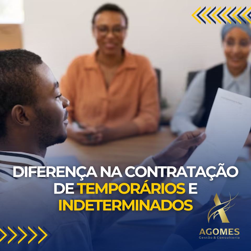 Diferença na contratação de temporários e indeterminados